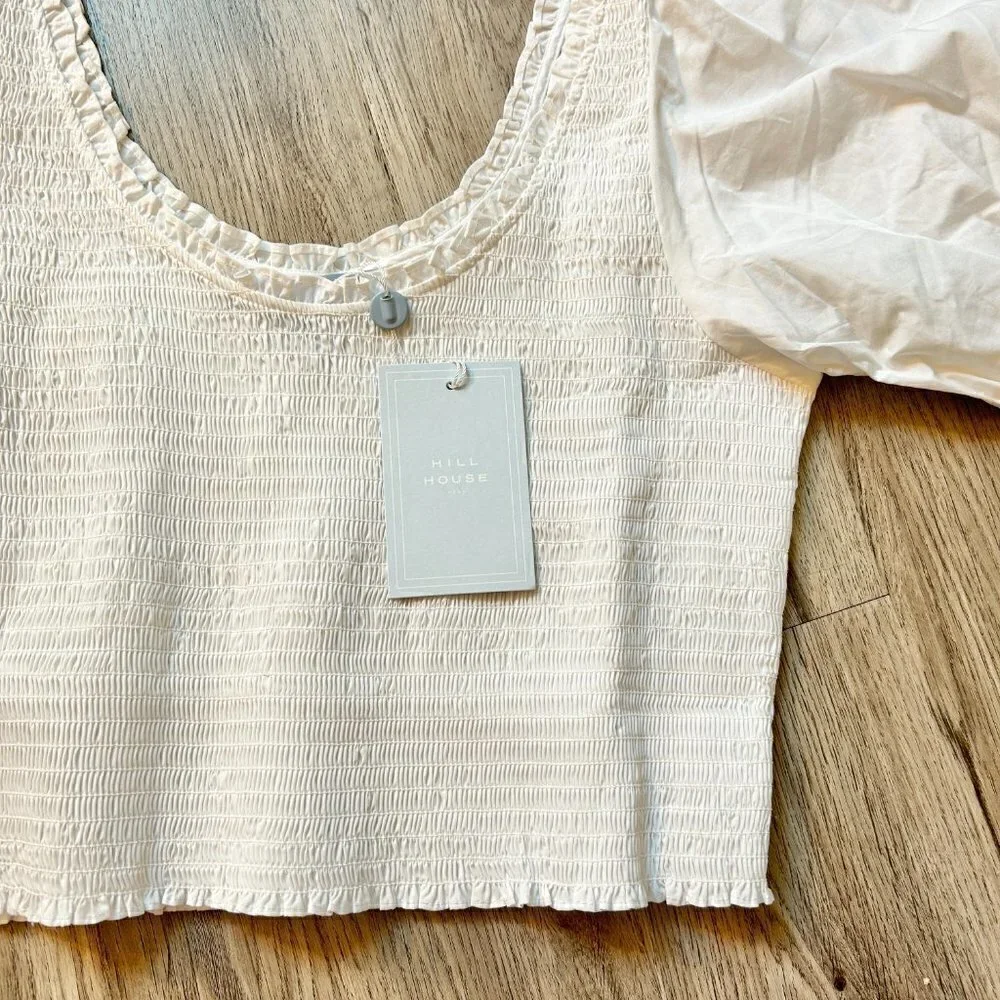 Hill House The Aiko Nap Top in White Size XXL NWT